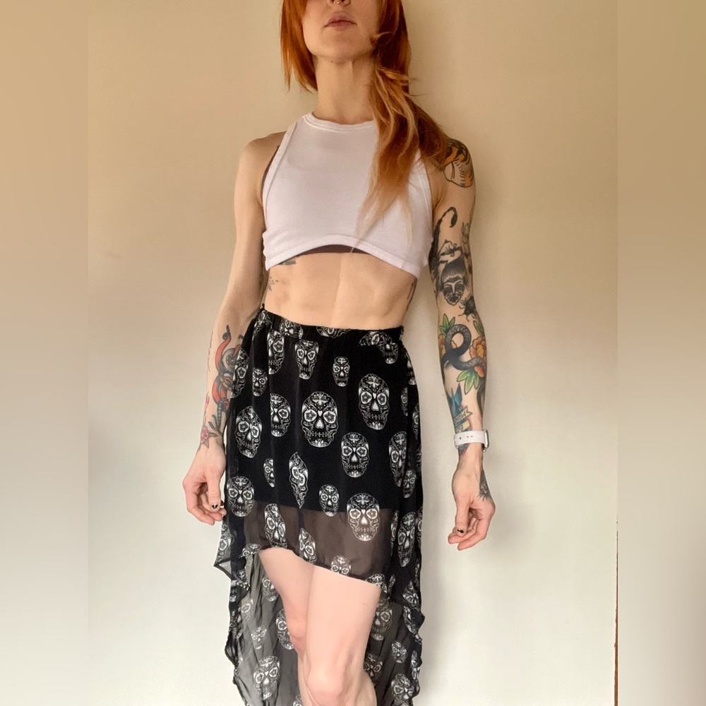 H&M Divided High-low Skull skirt.